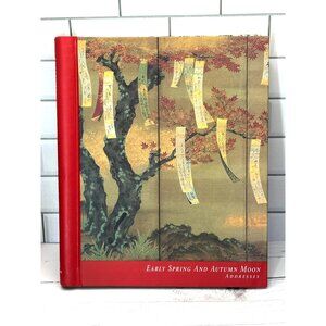 Early Spring And Autumn Moon Hardcover Address Book With Japanese Art Design